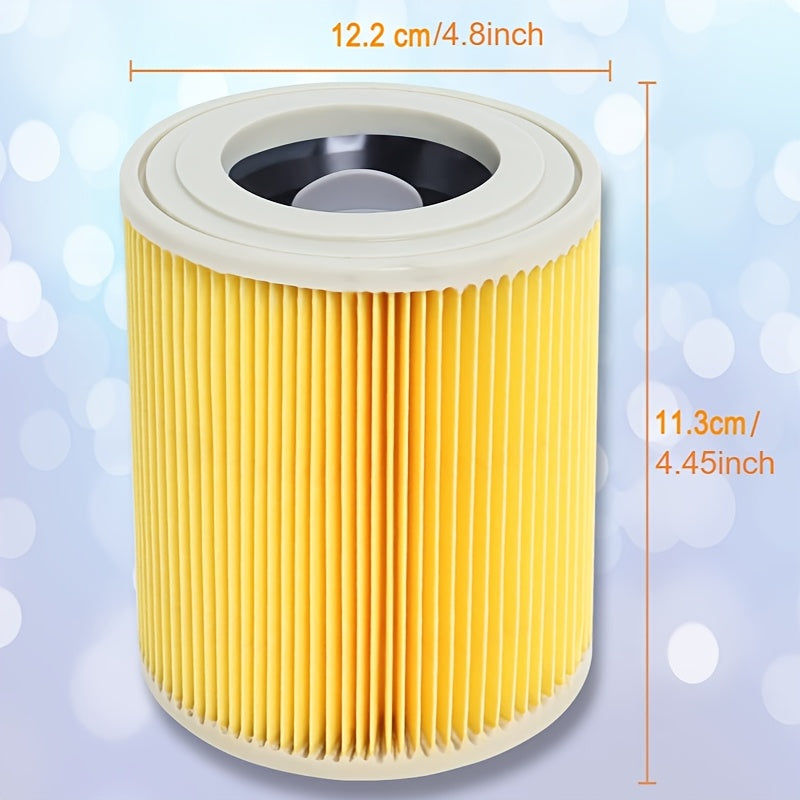 Replacement Cartridge Filter for Wet Dry Vacuum Cleaner Set of 2