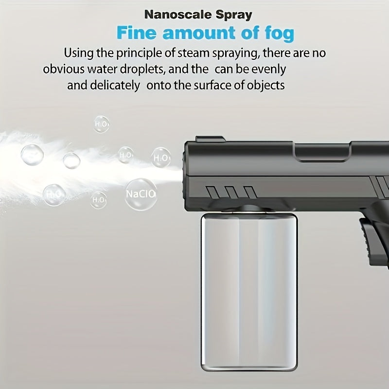 Handheld Nano Blue Light Disinfection Spray Gun with 8 Blue Lights and Anti-Clogging Nozzle