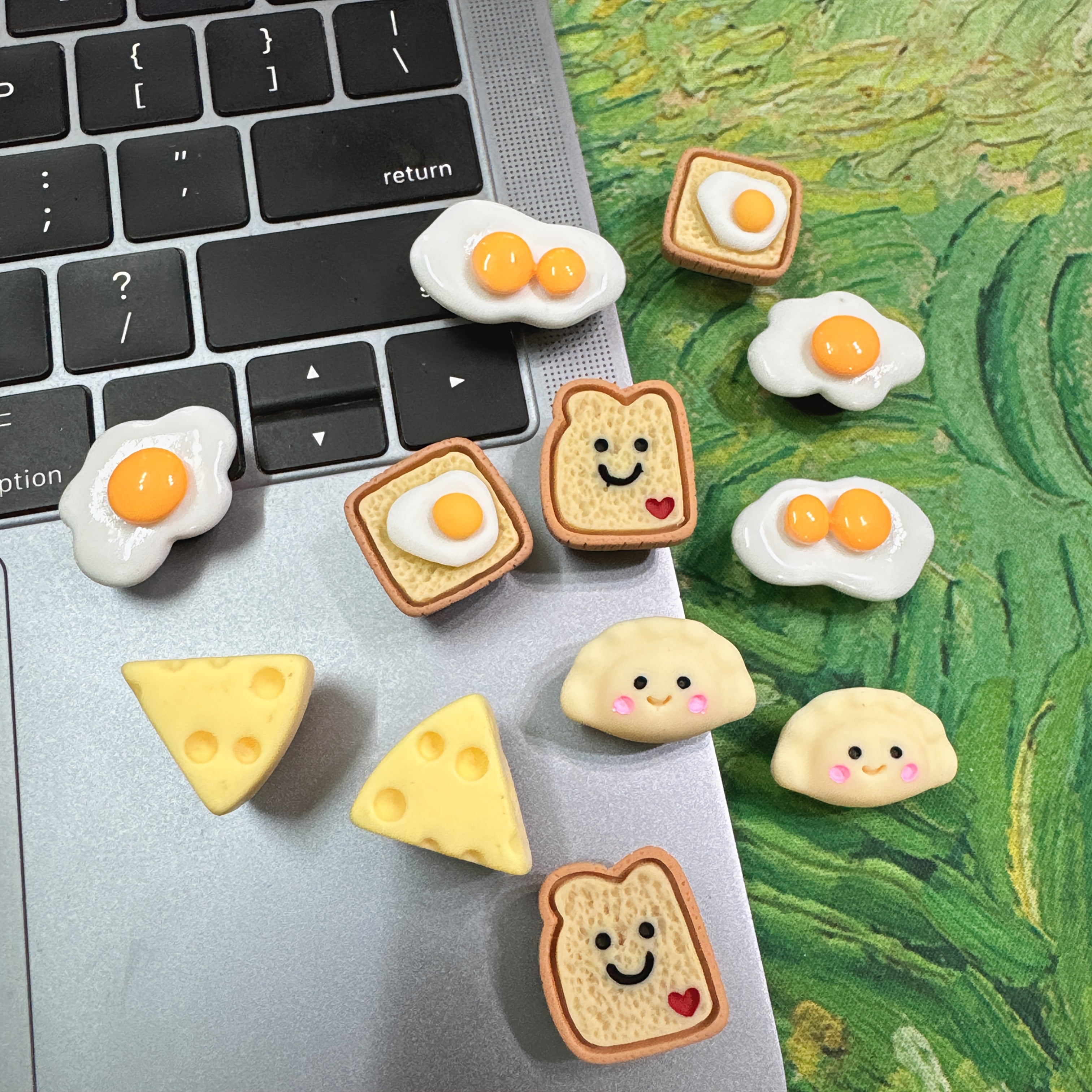 12pcs Kids PVC Mini 3D Food Shoe Charms for Clogs and Sandals