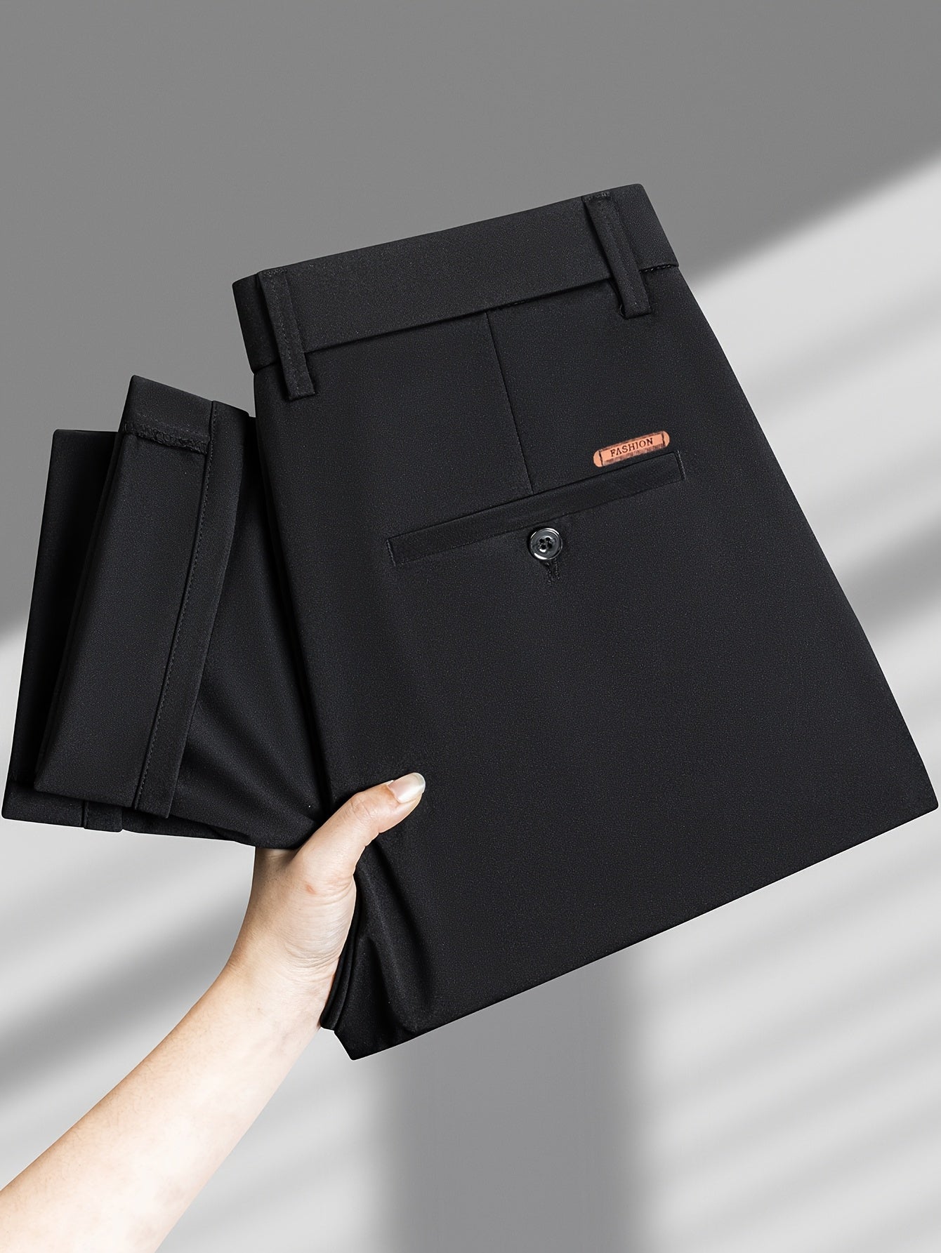 Мужские повседневные длинные брюки весна-осень классическая посадка полиэстер спандекс алфавитный узор