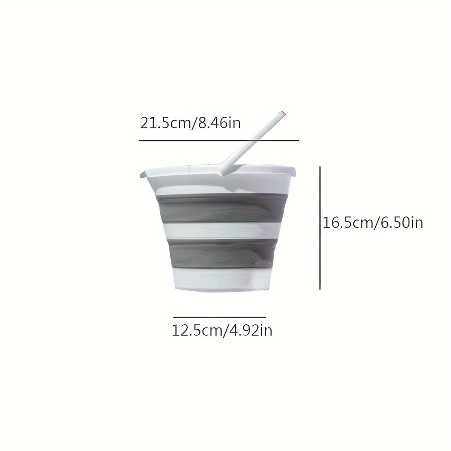 Cubo de lavado de coches plegable multiusos con asas, que ahorra espacio, 10L