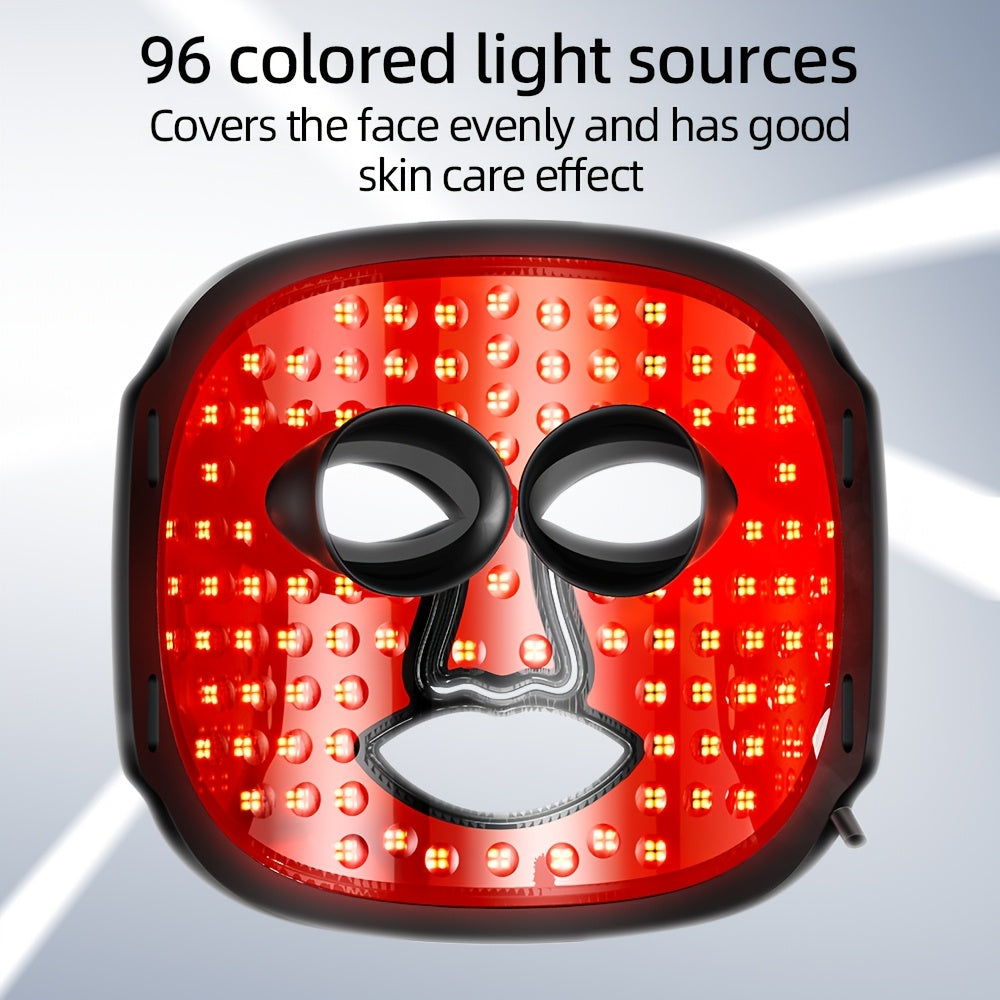 Dispositivo portátil de cuidado de la piel con siete opciones de luz de color máscara facial de terapia de luz recargable