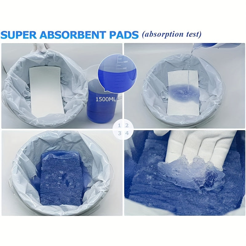 Adult Commode Pads Disposable Bedside Liners 50/20 Pack Absorbent Portable