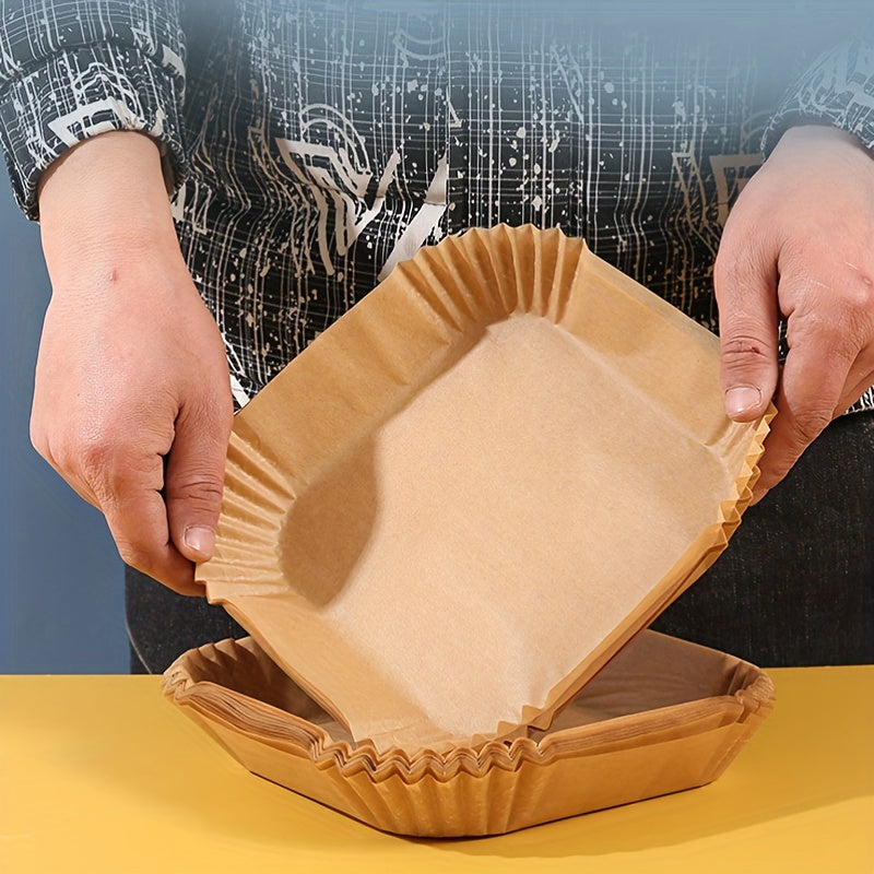 50 Non-Stick Air Fryer Liners Square Disposable Baking Oven Reheat