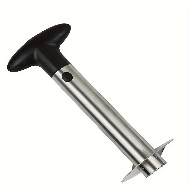 1 dona zanglamas po'latdan yasalgan ananasni tozalovchi va kesuvchi asbob bilan ananasni osonlik bilan olib tashlang va kesing, bu foydalanish uchun qulay oddiy oshxona asbobi.