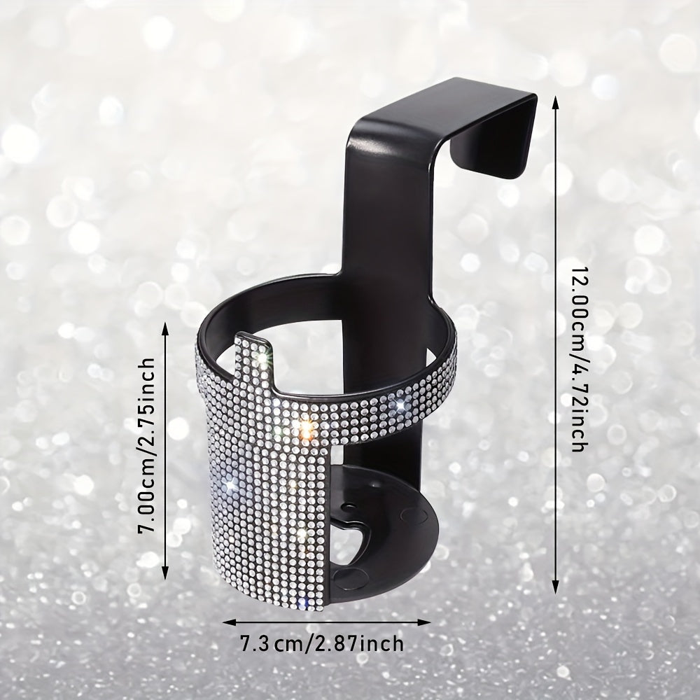 Universal Rhinestone Car Cup Holder for Beverage Cans and Cups