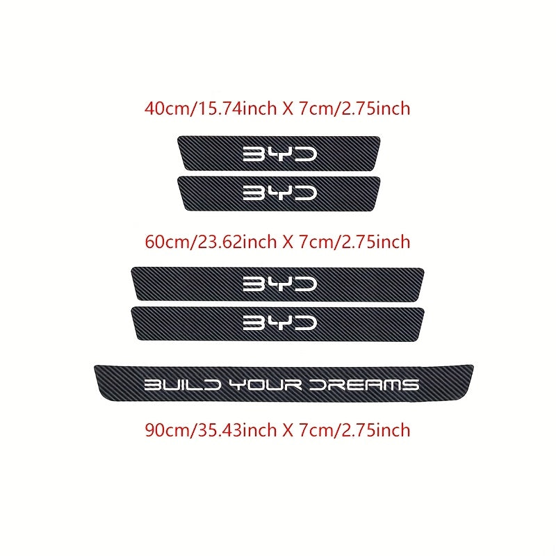 Car Floor Mats Carbon Fiber Non-Slip Scratch-Resistant Black White 10.16cm