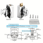 5 Pack RV Push Button Cabinet Locks Keyless Mortise Latches for RVs Boats Camper Travel Trailers