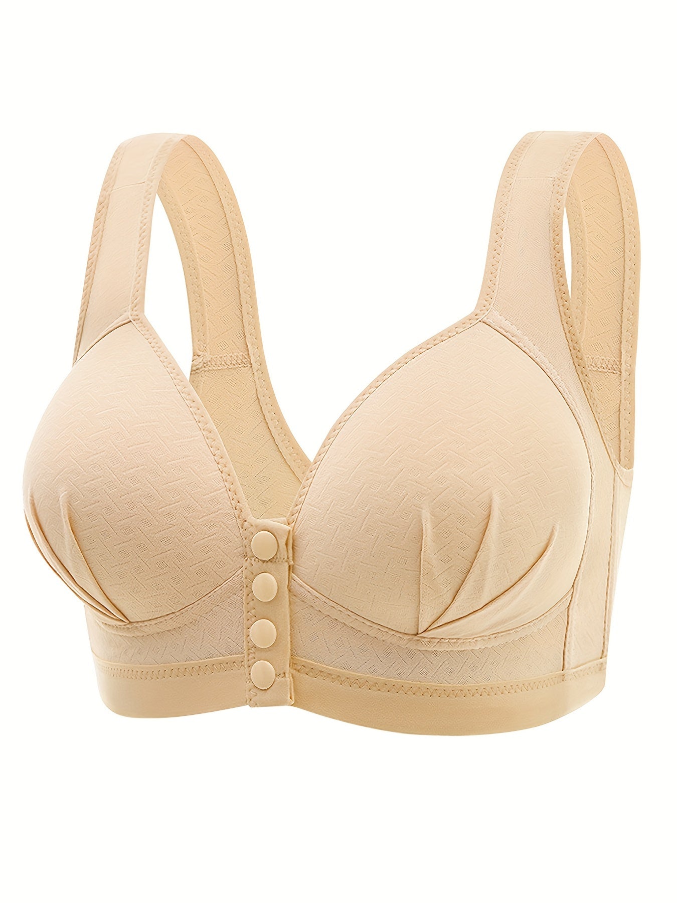 Women's Wireless Front Buckle Push-Up Bra Breathable Lingerie