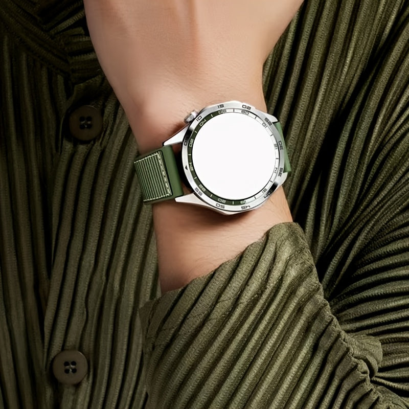 22mm Silicone and Woven Watch Strap for Smartwatches Lightweight Stylish Compatible with GT4 46mm and GT Runner