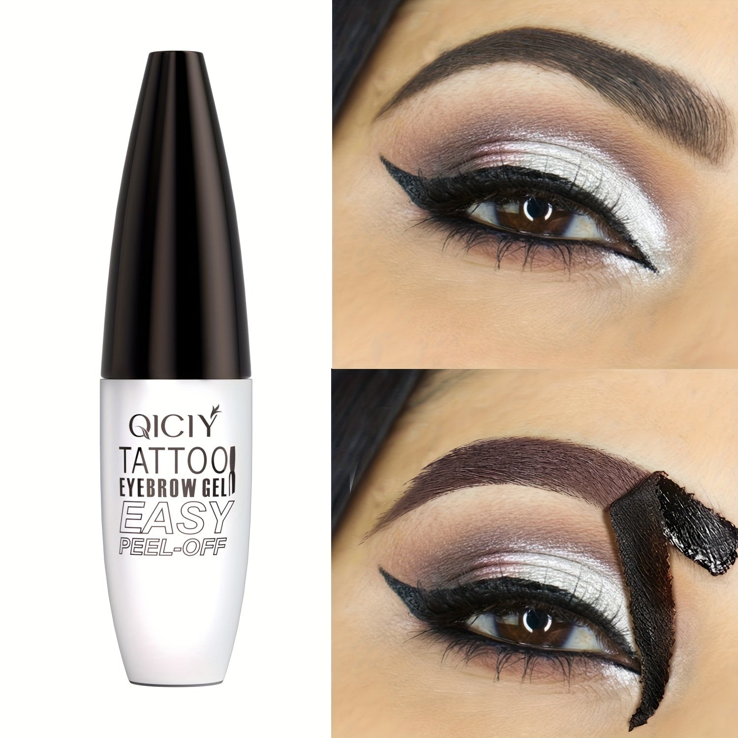 Waterproof Brown Eyebrow Tint Gel Long-Wearing Peel-Off Eyebrow Makeup