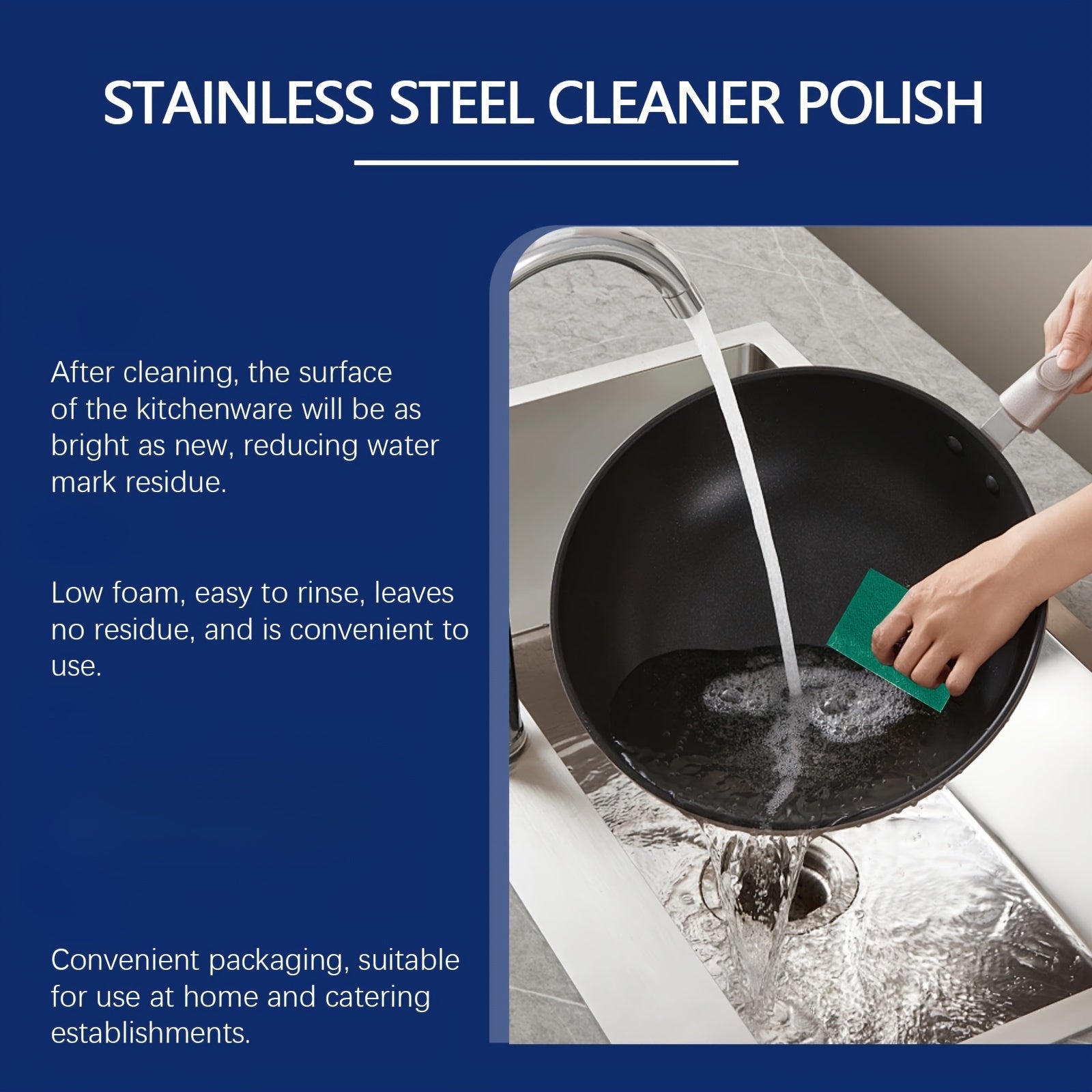 Stainless Steel Cleaner Paste with Sodium Bicarbonate for Pots Pans Rust Heavy Oil
