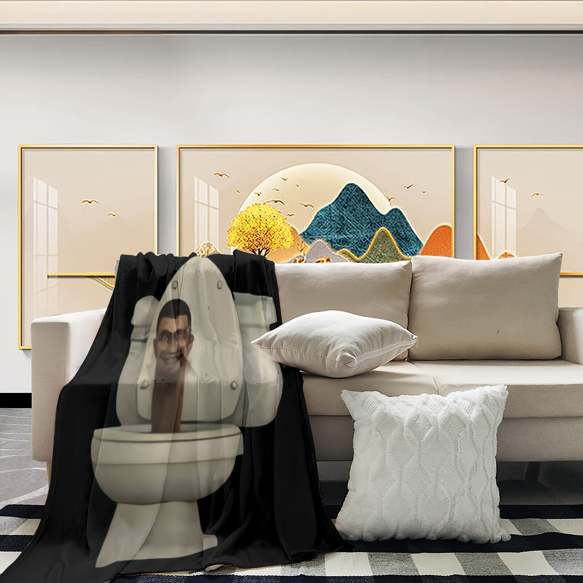 Весёлое мужское печатное мягкое одеяло для дивана-кровати и офиса