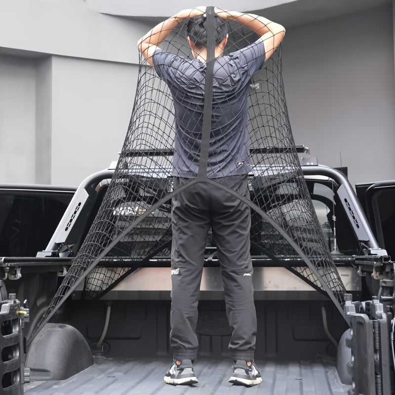 Universal Heavy Duty Elastic Cargo Net for Trucks SUVs Trailers 3.3x4 to 5.8x7