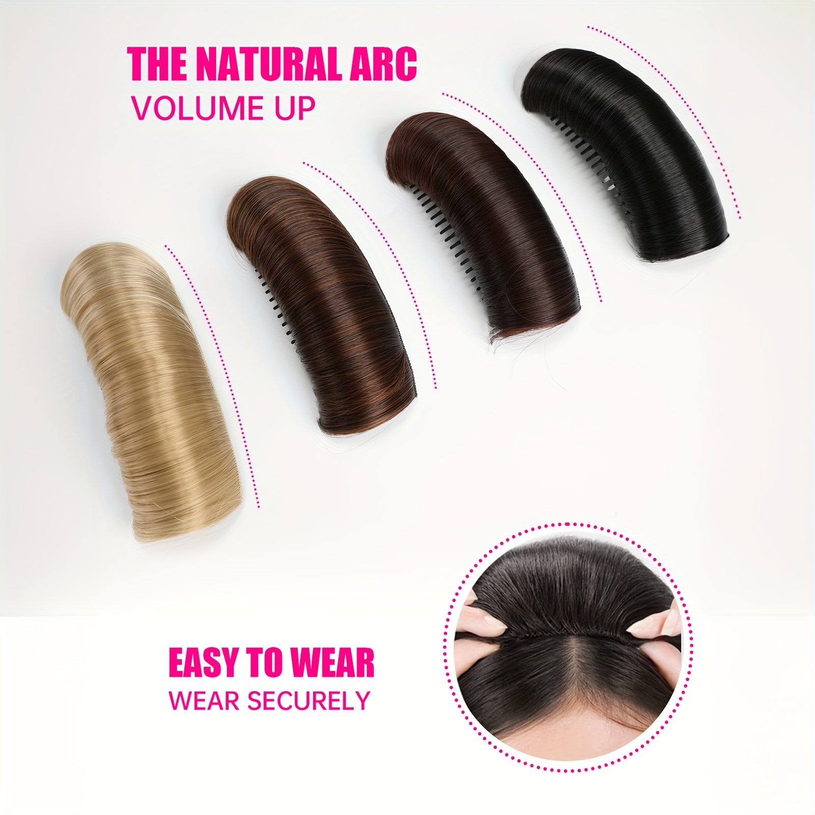 Women Hair Bump Up Tool, Hair Accessories, Golden Volume Insert, Bun Maker