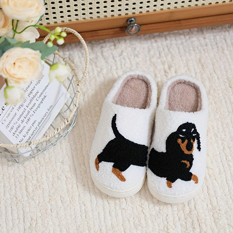 Uniseks peluş badjarli badjarli itchali uy ichkari qavat issiqlik izolyatsiyasi qattiq yopishqoqsiz