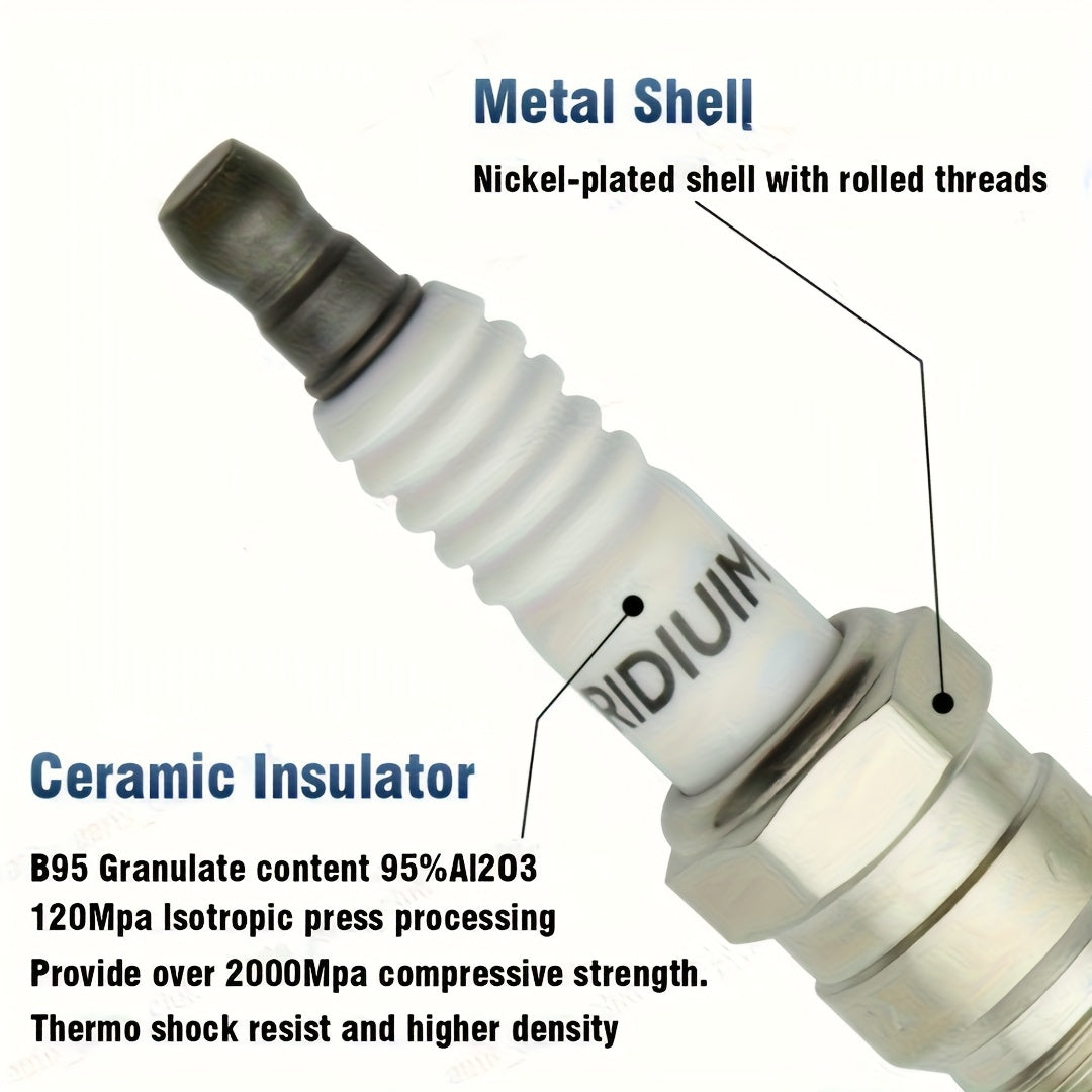 8 Pack Iridium Spark Plugs for GM Vehicles 4.3L to 6.2L Engines Compatible