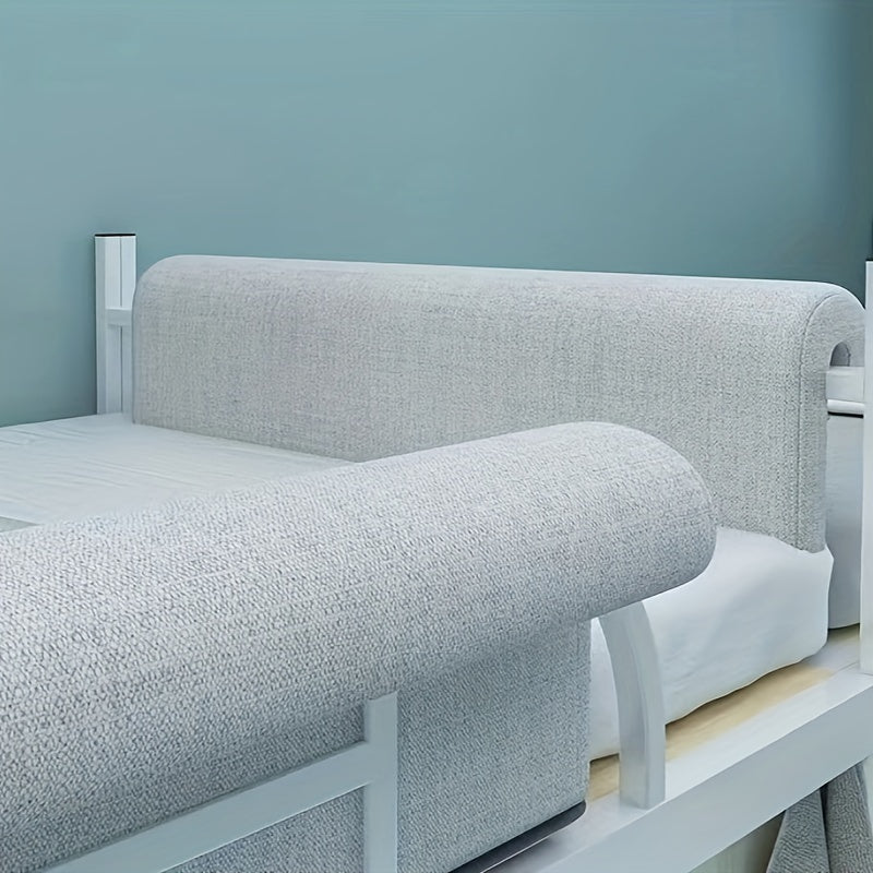 Серая мягкая льняная прикроватная подушка - комфорт в спальне с гладким, невыпуклым дизайном