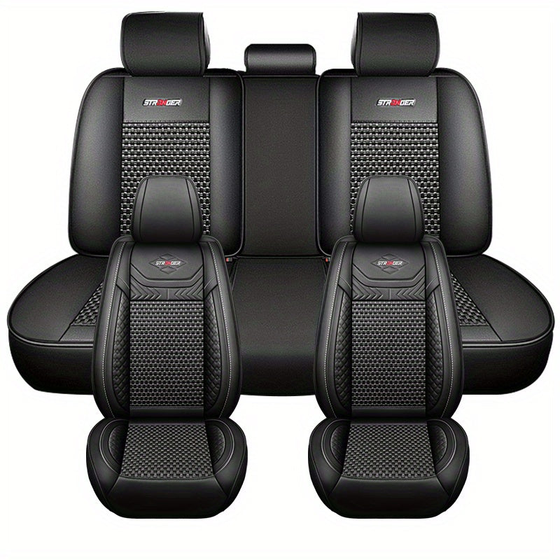 Fundas de asiento de coche transpirables para todas las estaciones, duraderas, para cinco asientos, universales, cojines