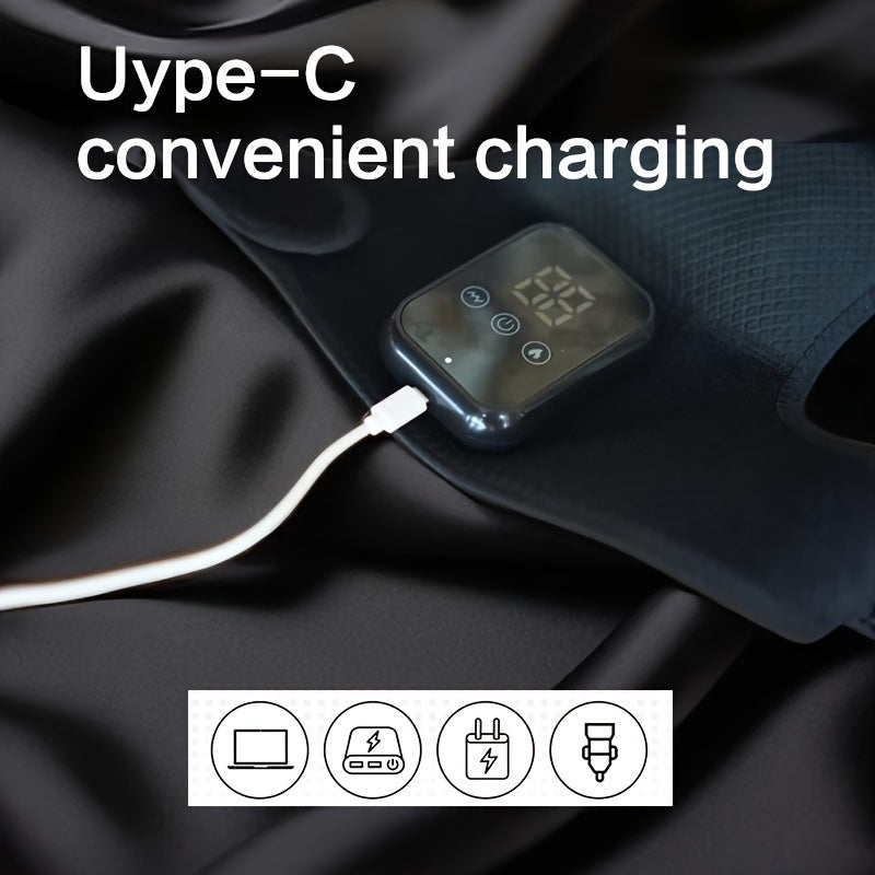 USB Rechargeable Knee Pad Massager with Heat Relax and Full Body Support