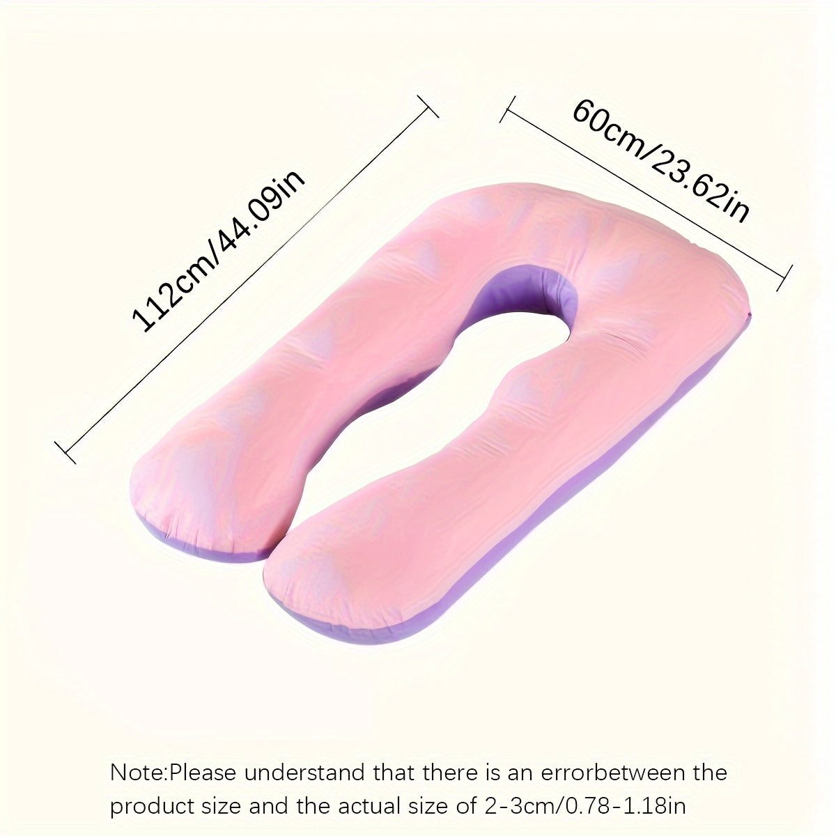 U-Shaped Maternity Pillow Support for Side Sleeping and Nursing 130cm