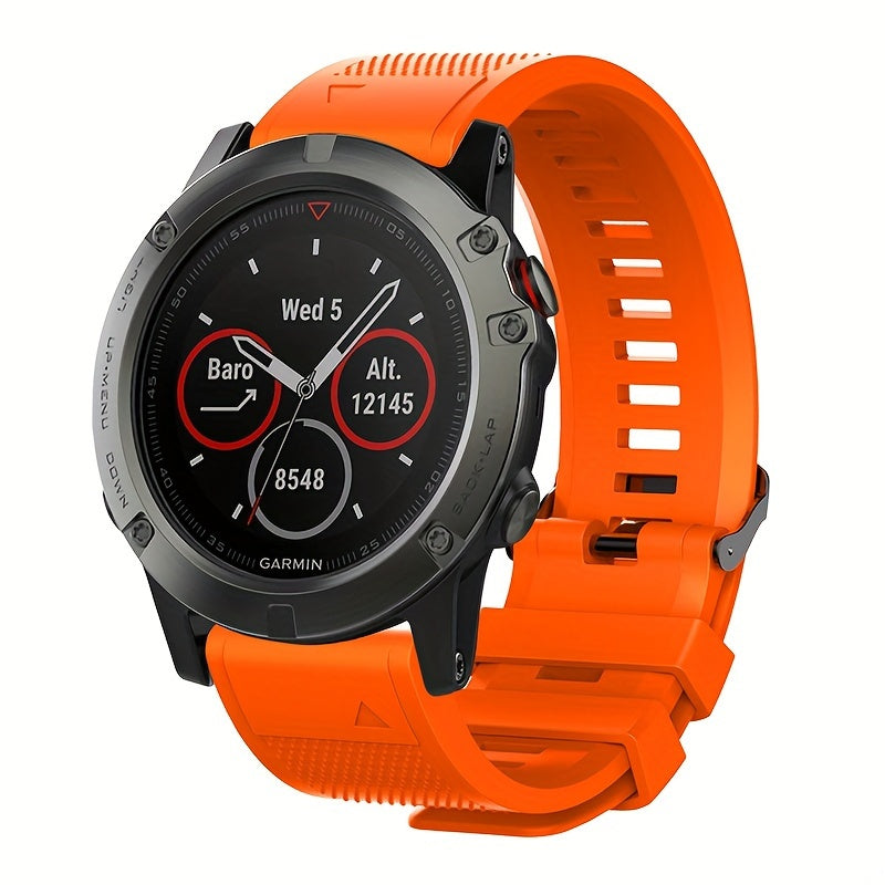 Garmin Fenix 7 Solar, Forerunner 955, Instinct 2 va boshqalar uchun maksimal qulaylik va chidamlilik uchun mo'ljallangan yuqori samarali sport kamarlarimiz bilan yangilang. Fenix 6, 5, Forerunner 945, Fenix3 HR, Descent MK 1 va boshqalar bilan mos keladi.