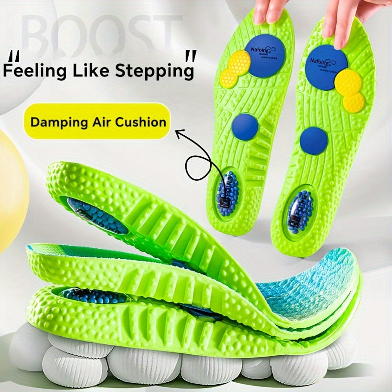 Unisex Soft Fabric Sports Insoles Breathable Shock Absorbing Cushions