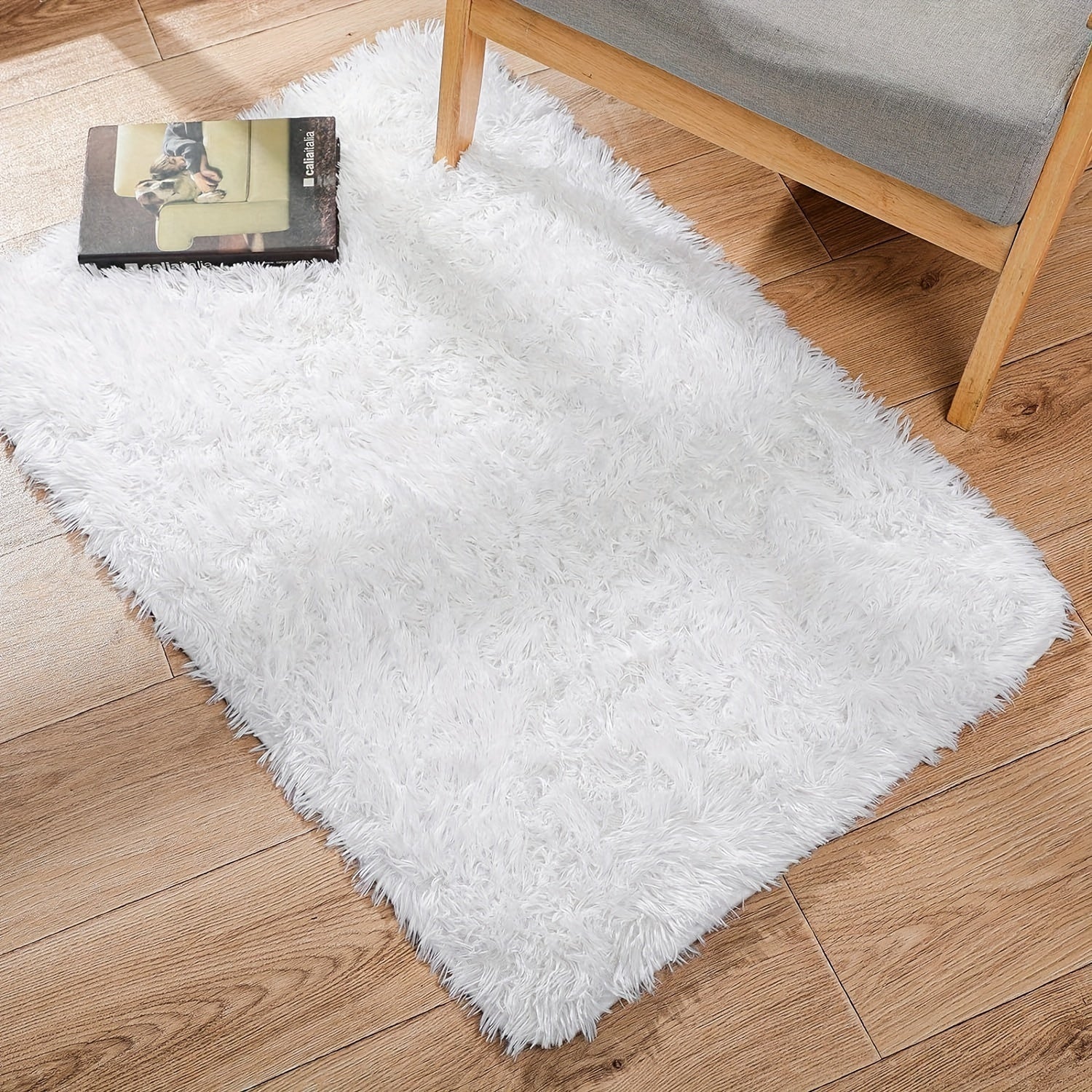 Ultra-Soft Faux Fur Area Rug Tie-Dye Design Non-Slip Durable for Living Room Bedroom