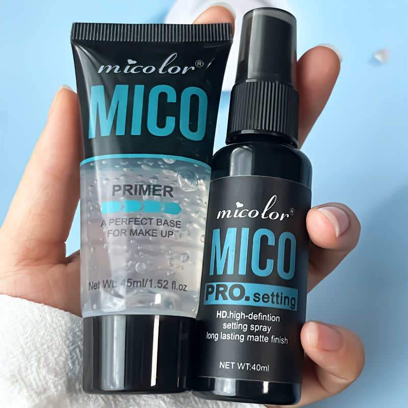 Setting Spray and Transparent Primer for Long-Lasting Makeup