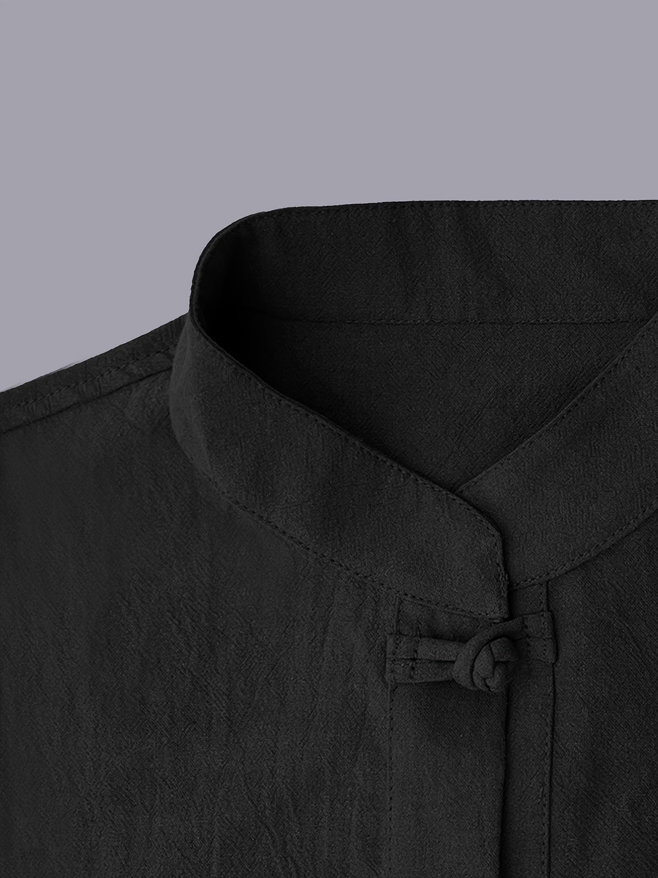 Мужская хлопковая традиционная туника в стиле Тан, верхняя рубашка, однотонный цвет, стойка воротник, повседневный весенний китайский размер