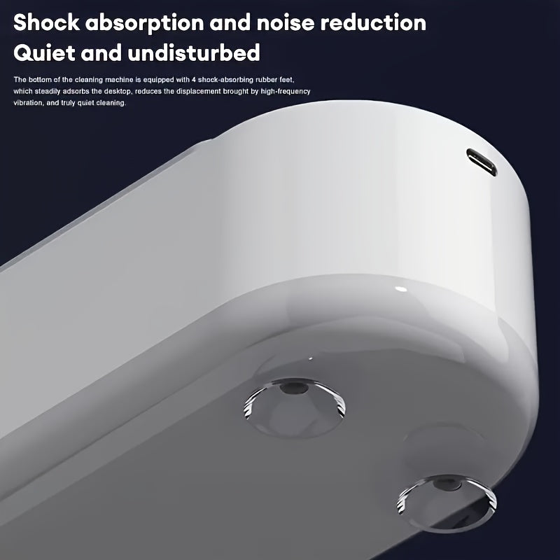 Ultrasonik Shisha Tozalagich: Kimyoviy moddalar yo'q, zargarlik buyumlari, tish apparatlari, makiyaj cho'tkalari uchun mukammal. Raqamli displey, aksessuarlar bo'limi, Type-C interfeysi, qayta zaryadlanadigan litiy batareyasi mavjud.