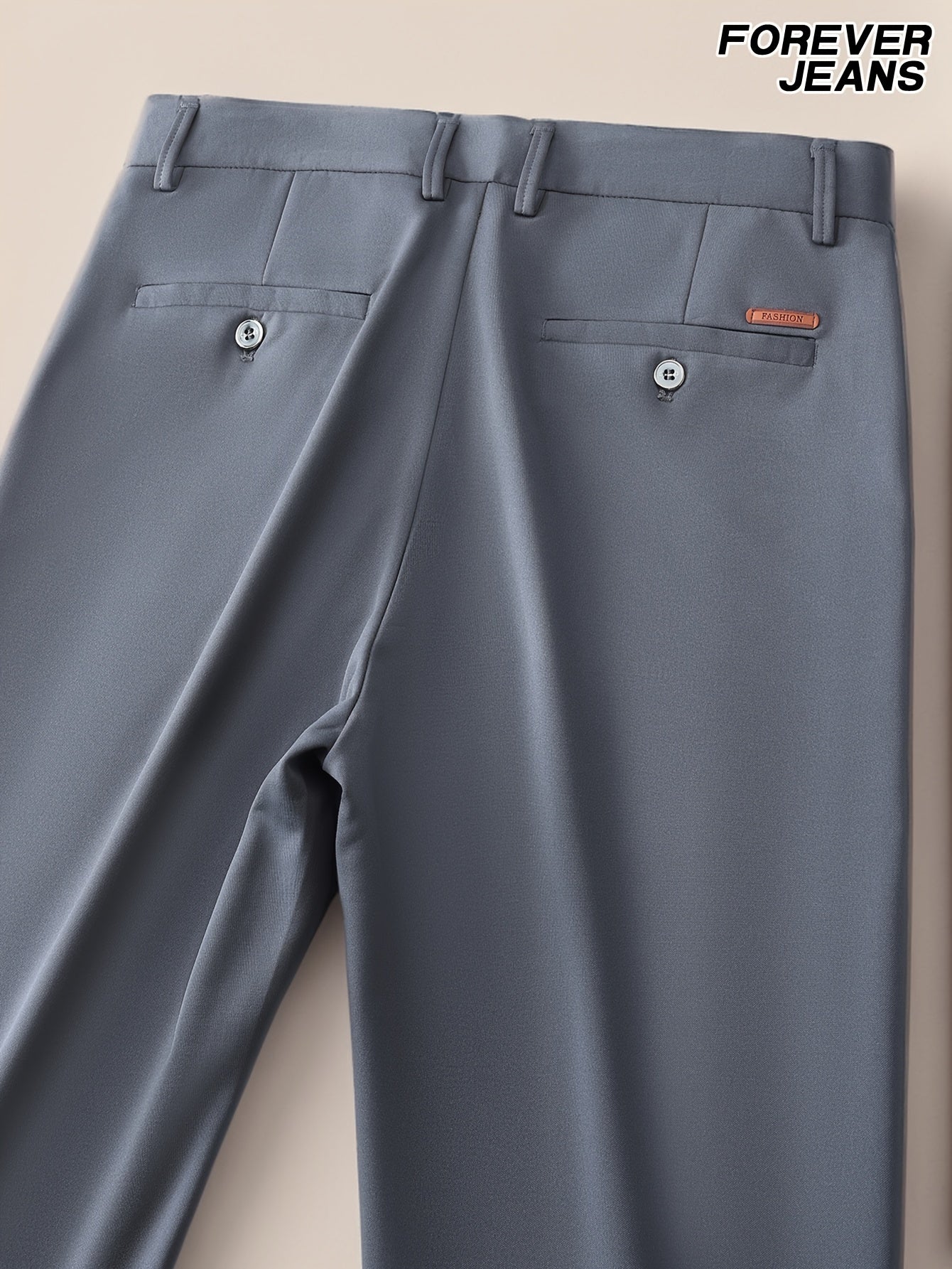 Мужские черные классические брюки из эластичного полиэстера и спандекса для офиса и работы