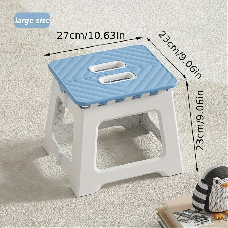 Taburete de plástico plegable de una pieza para uso exterior, asiento portátil y resistente para adultos