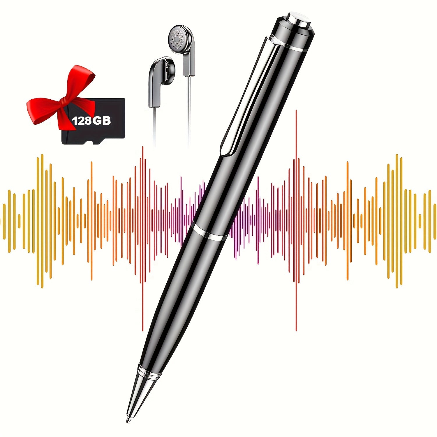 Grabadora de voz digital 64GB 32GB Activada por voz Reproducción USB MP3