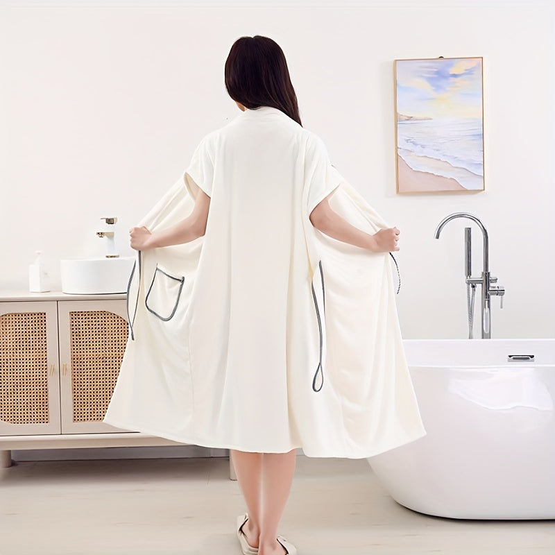 Халат без рукавов Breezywrap для женщин из ультрамягкого микрофибры - быстро сохнущий с поясом, дышащий, без ворса для дома.