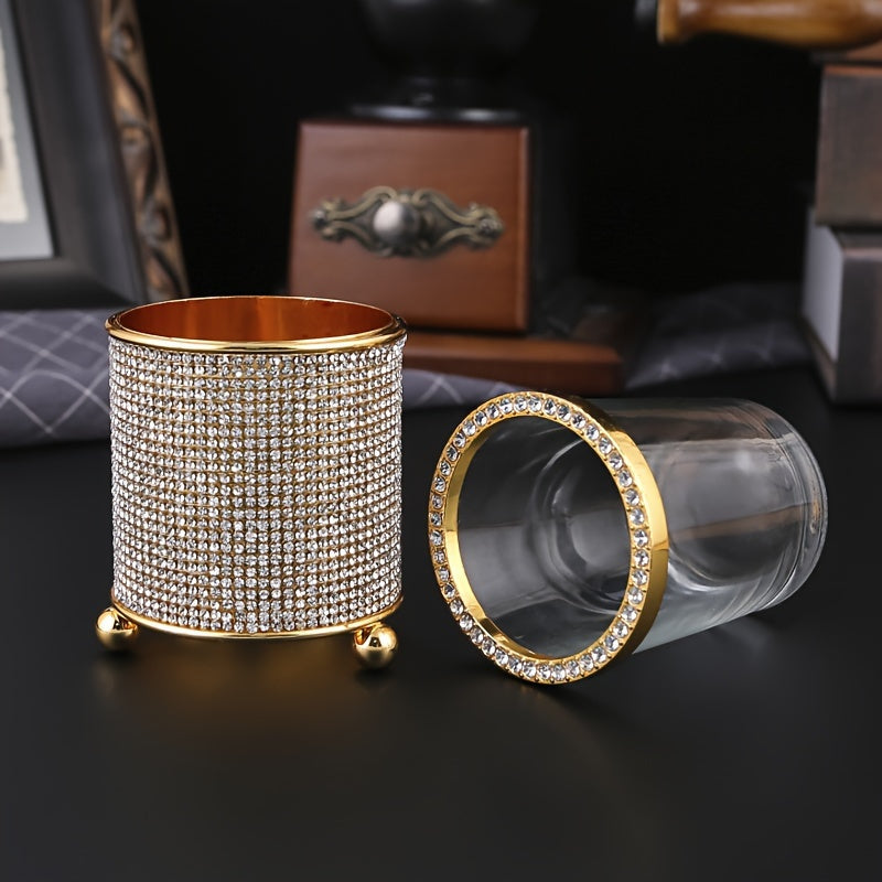 Set of 6 European-Style Light Luxury Iron Spoons with Storage Bucket for Tea Desserts