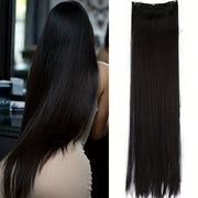 Synthetic Clip-In Hair Extensions for Women Full Head Length and Volume