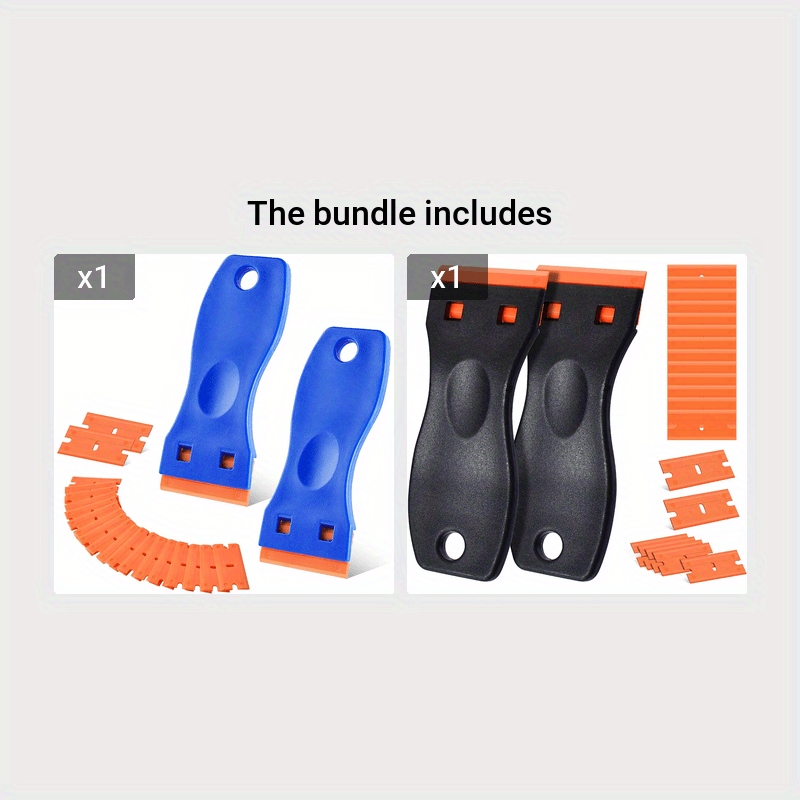 Kit de raspador de plástico para cuchilla de 22 pulgadas con hojas de doble filo para la eliminación de tintado de ventanas de coche
