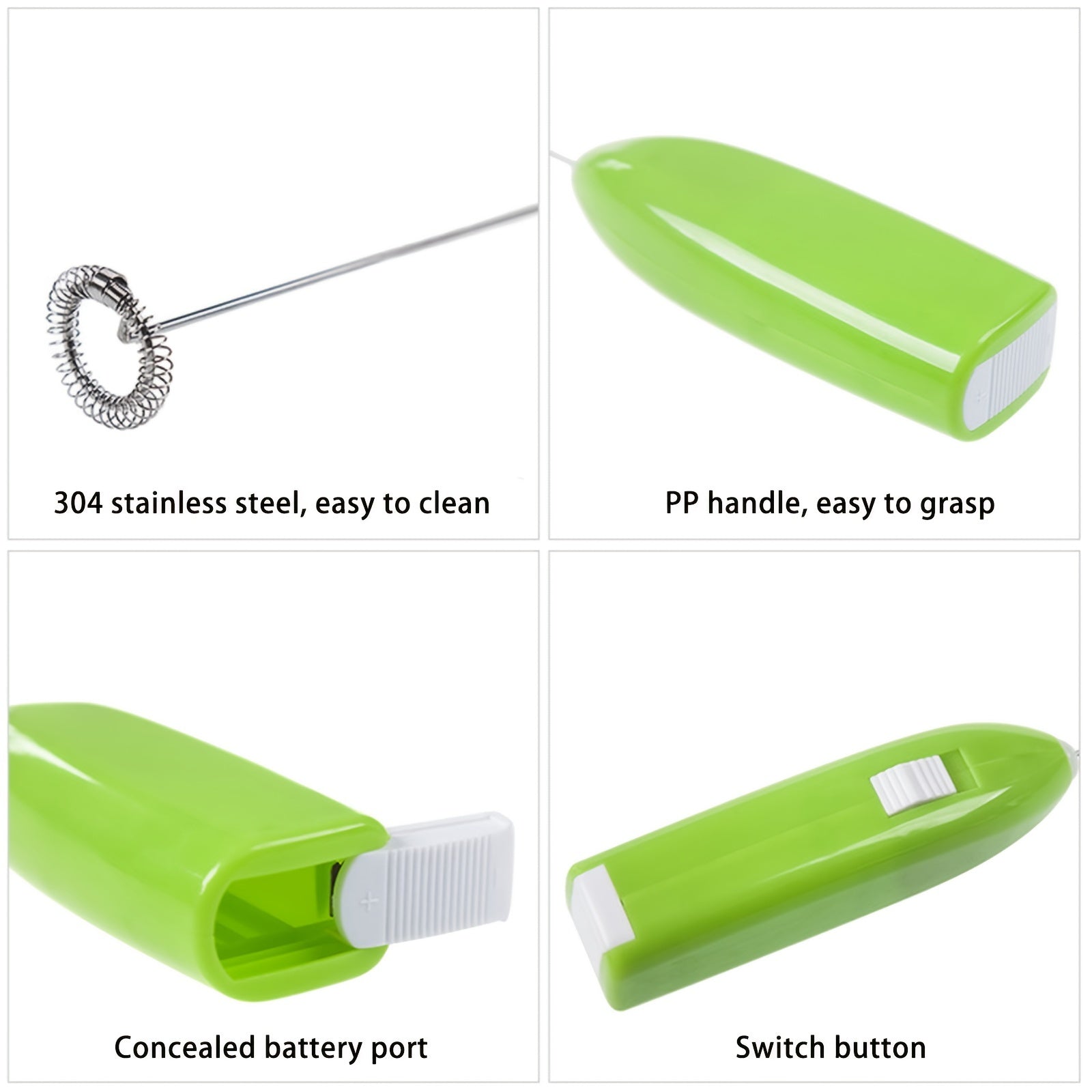 Мини-электрический блендер для молока, кофе, капучино, перемешивания. Батарея не входит в комплект.