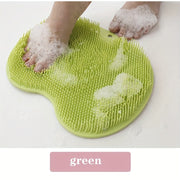 Exfoliating Bath & Foot Scrubber Non-Slip Suction Cup Massage Pad Green