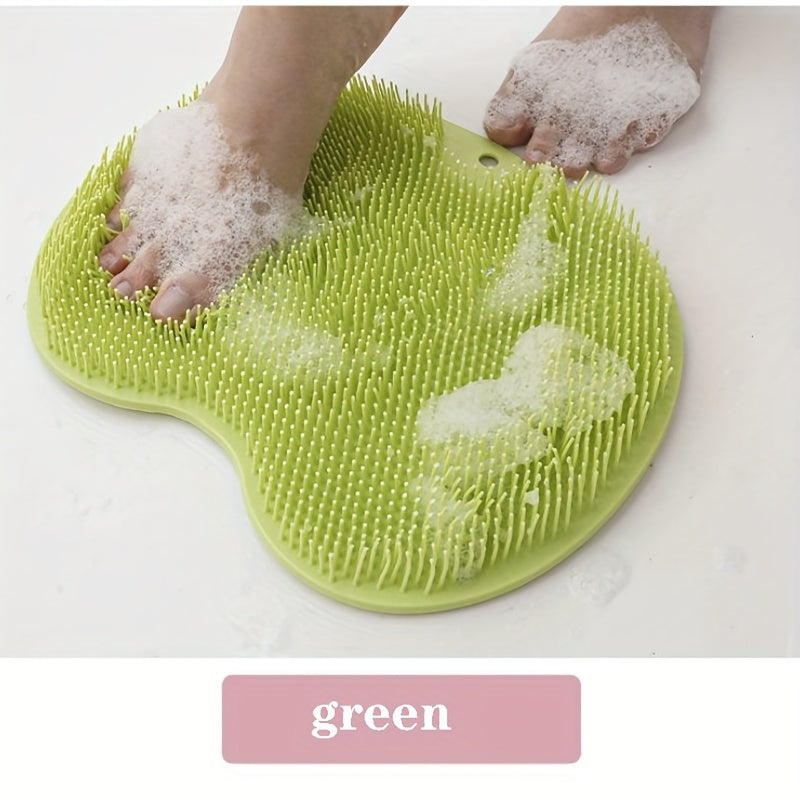 Exfoliating Bath & Foot Scrubber Non-Slip Suction Cup Massage Pad Green