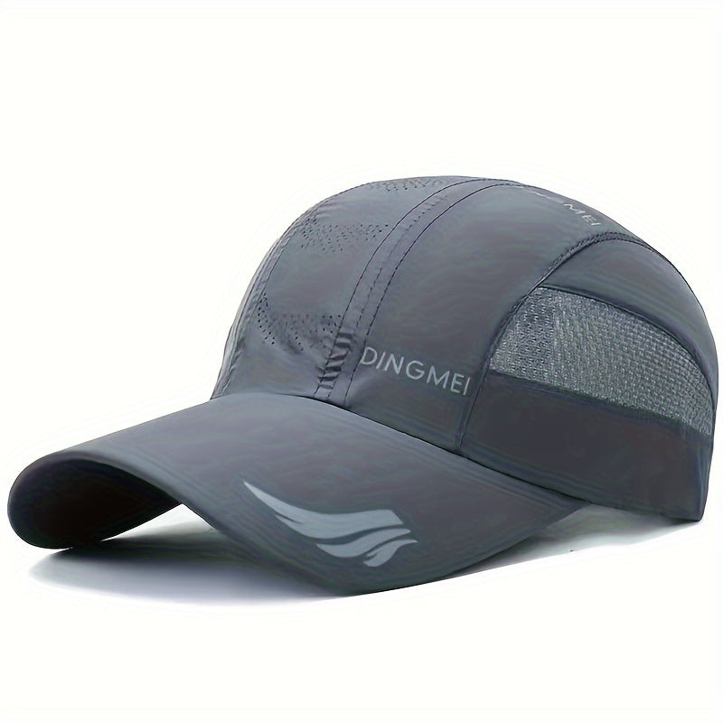 Men's Lightweight Quick-Dry Baseball Cap Breathable Acrylic Sports Hat for Running and Casual Wear