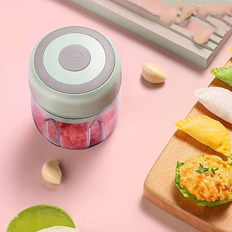 Wireless food processor blender chopper mincer USB rechargeable 600mAh battery for outdoor and kitchen prep