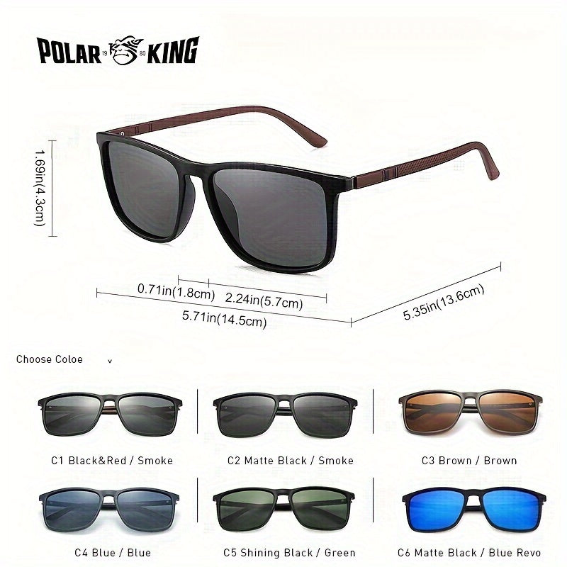 Unisex Retro Classic Square Polarized Sunglasses for Men Women Casual Outdoor Sports Travel