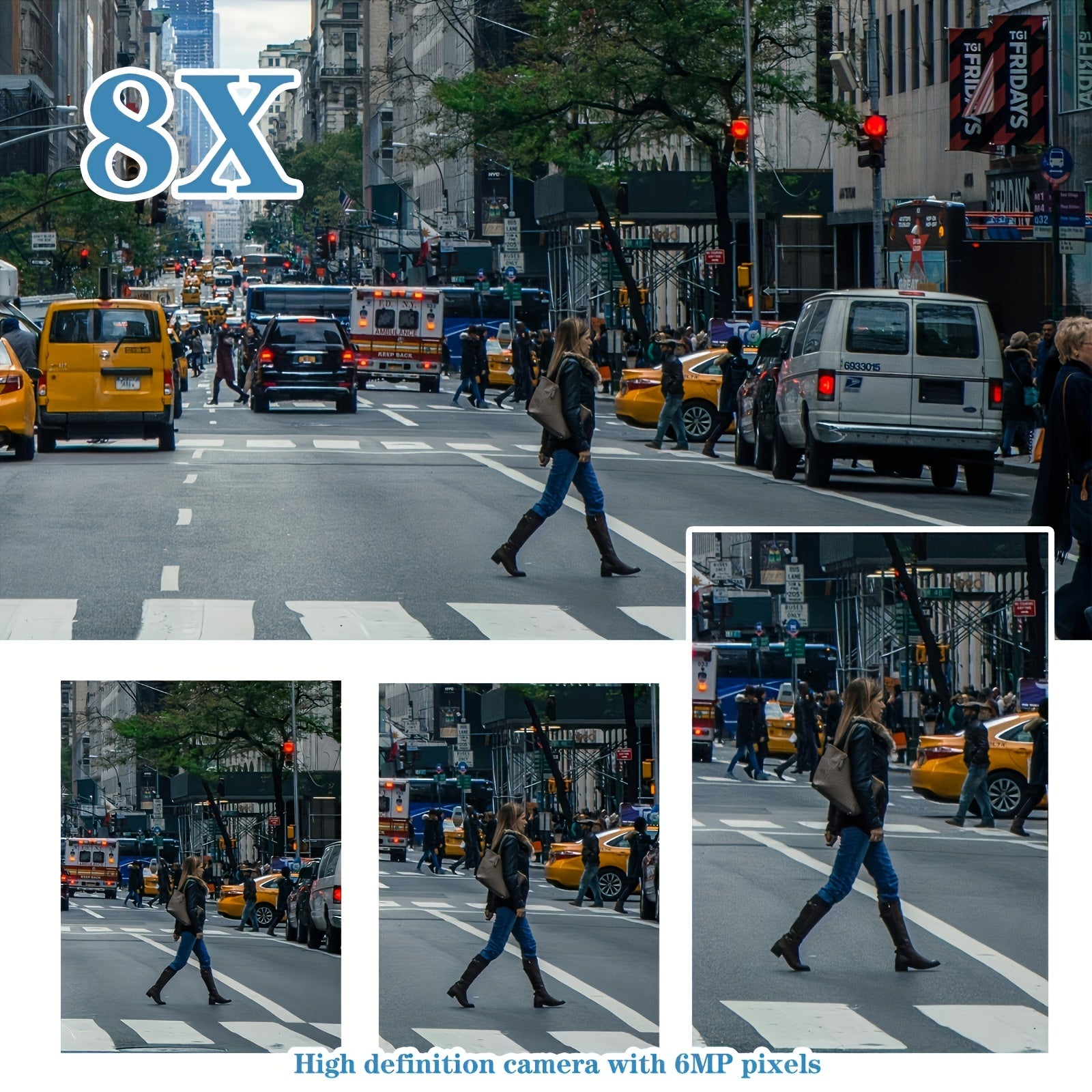 Wireless Outdoor Security Camera System with Dual Lens Motion Spotlight Color Night Vision Two-Way Talk 8x Hybrid Zoom