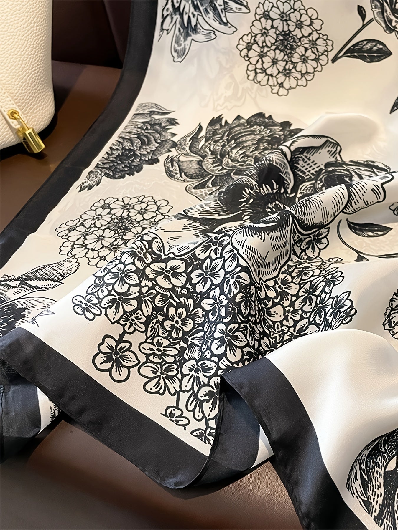 Vestido maxi floral para mujer con bufanda de poliéster transpirable y mangas batwing