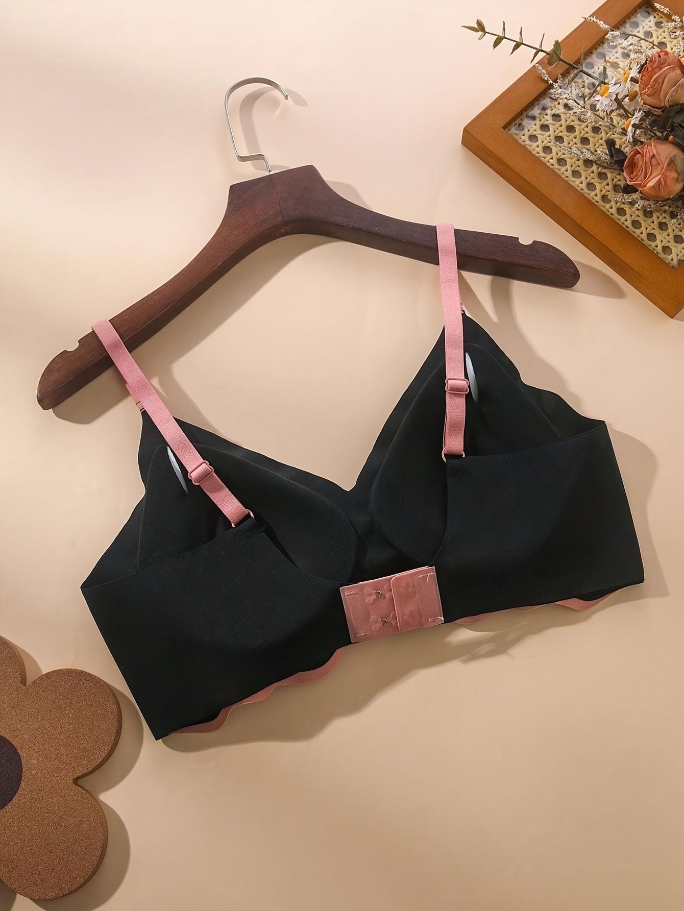 Women's Seamless Color Block Sports Bra Medium Stretch Anti-Sagging Push-Up Lingerie