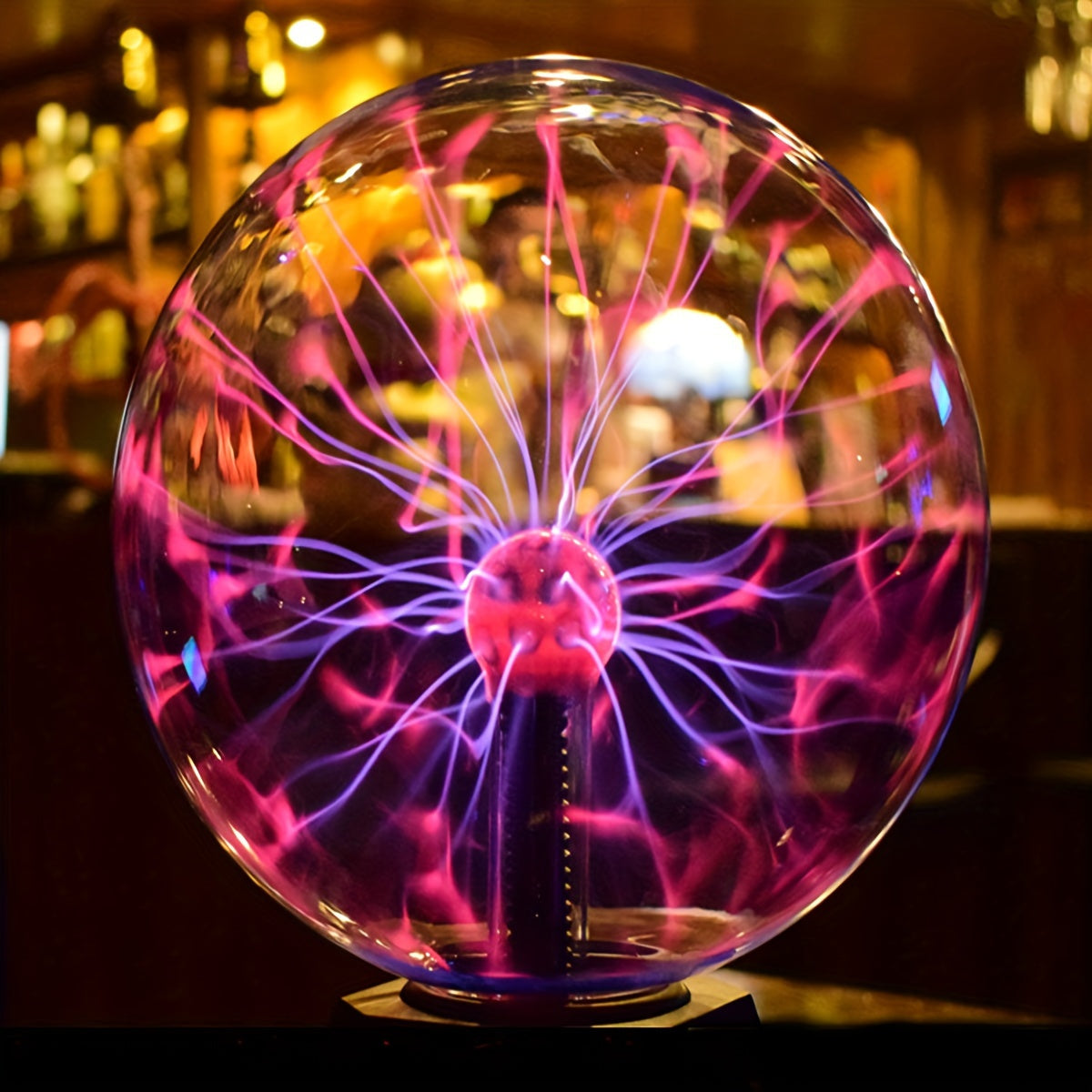 Modern Plasma Ball Lamp Touch Sound Sensitive Interactive Lightning Effects Crystal Shade USB Powered Battery Operable