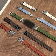Synthetic Leather Watch Strap for Men and Women with D-Buckle NFC Fit Durable Breathable