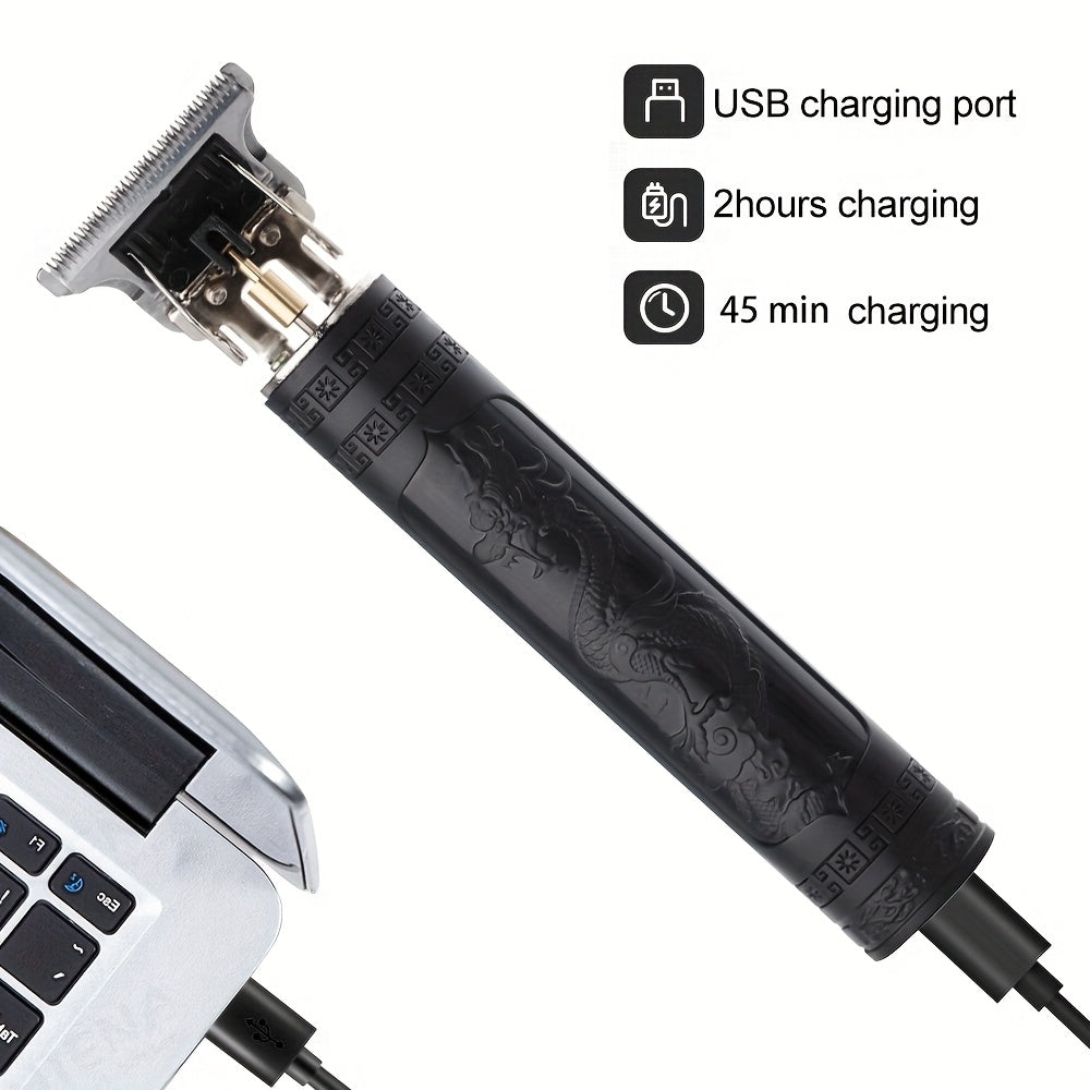 Cordless Men’s Hair Clippers with Digital Display Rechargeable Lithium Battery USB Charging Guide Combs